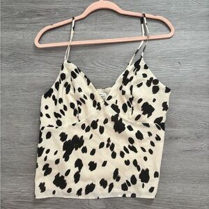 Abercrombie & Fitch Black and White Spotted Camisole